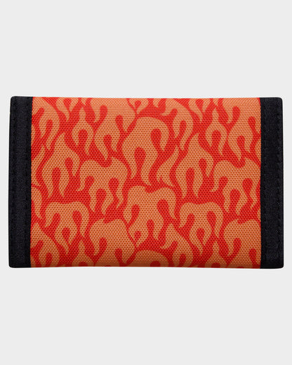 Flaming Stack Boys Velcro Wallet Orange