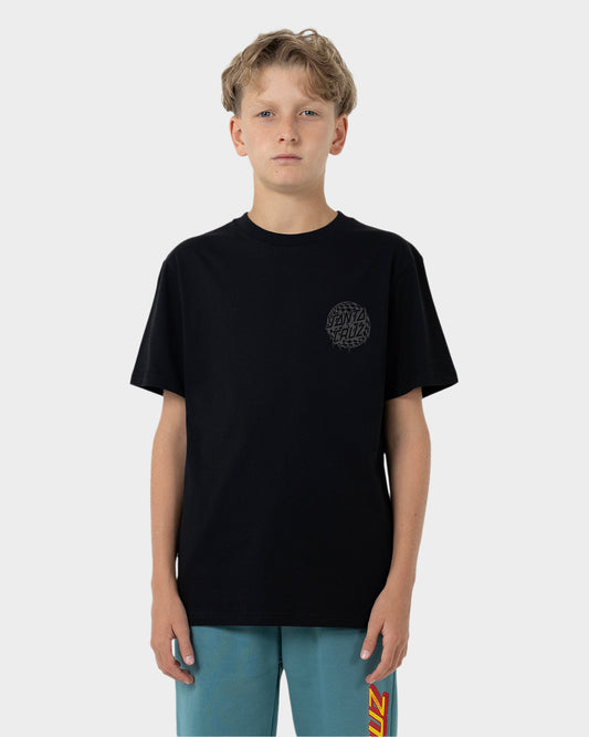 Check Waste Dot Boys T-shirt Black