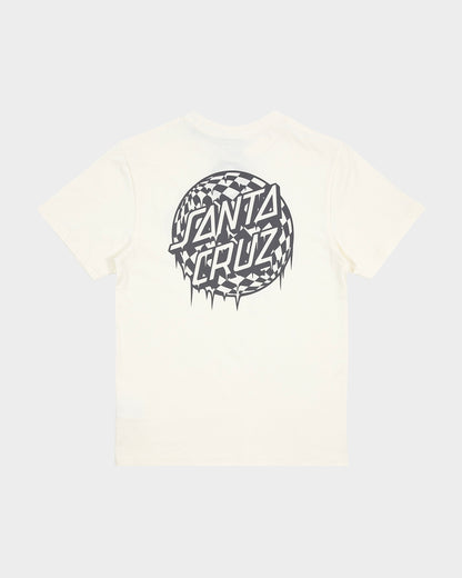 Check Waste Dot Boys T-shirt Cream