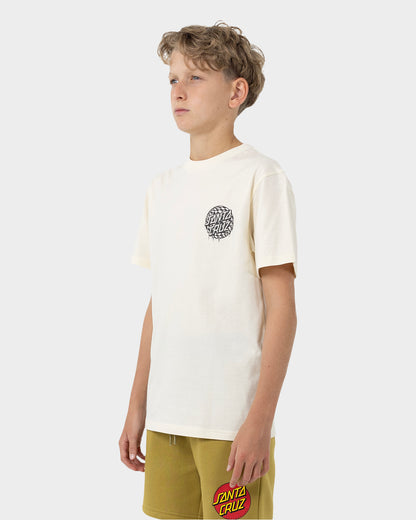 Check Waste Dot Boys T-shirt Cream