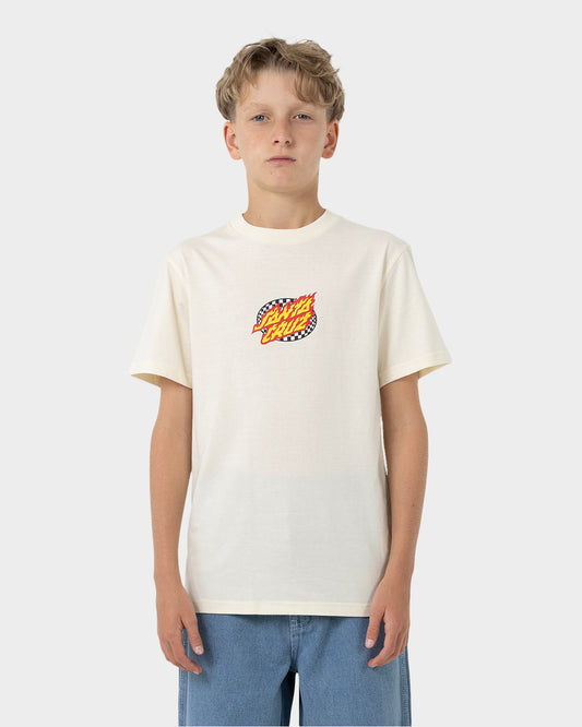 Goal Flame Boys T-shirt Cream