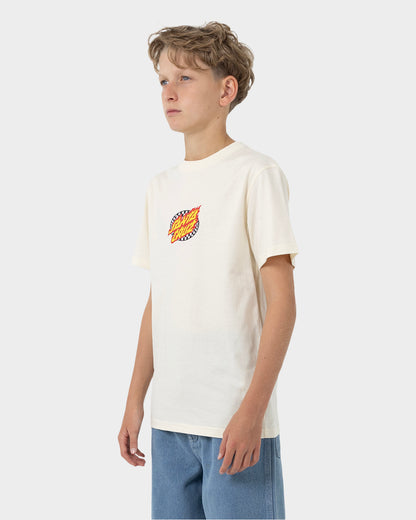 Goal Flame Boys T-shirt Cream