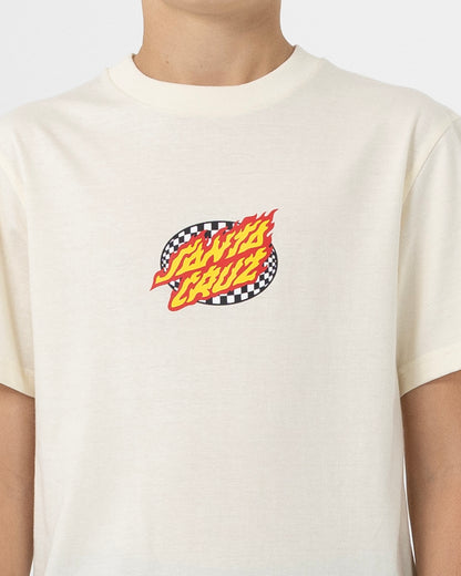 Goal Flame Boys T-shirt Cream