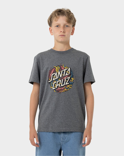 Bug Dot Boys T-shirt Dark Grey Marle