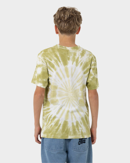 Check Waste Dot Boys T-shirt Moss Tie Dye