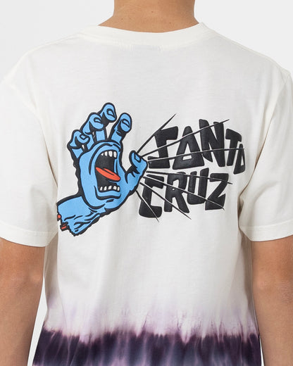 Yelling Hand Boys T-shirt Cream Tie Dye