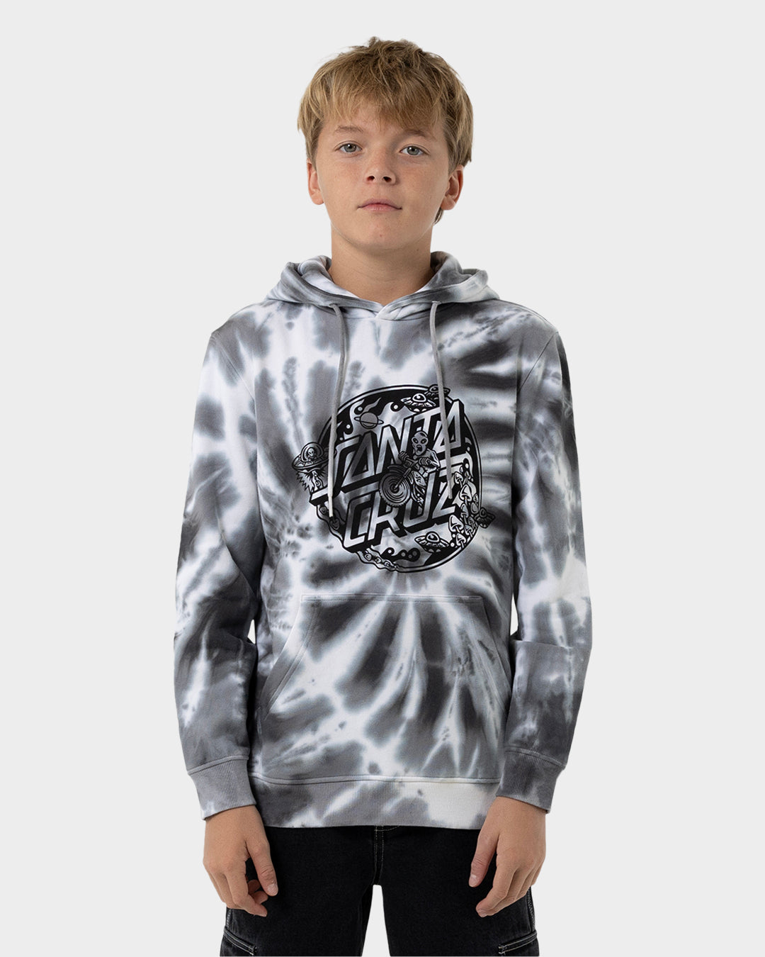 Winkowski Dope Planet 2 Dot Boys Pullover Hoodie Grey Tie Dye