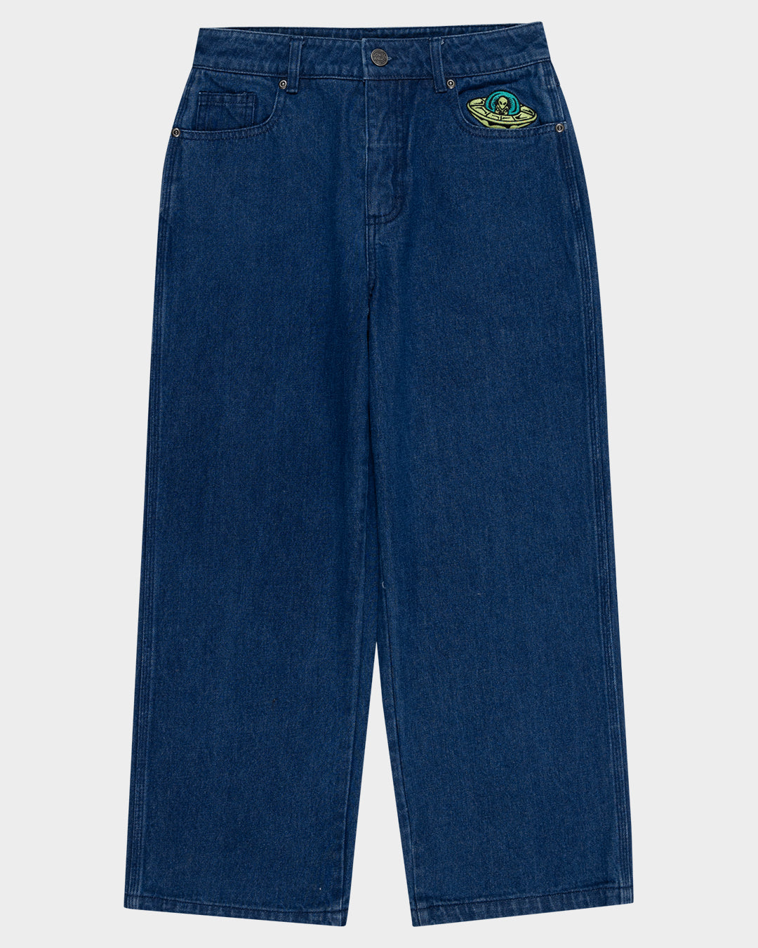 Multi Cruz Stack Alien Boys Baggy Denim Pant Wash Indigo