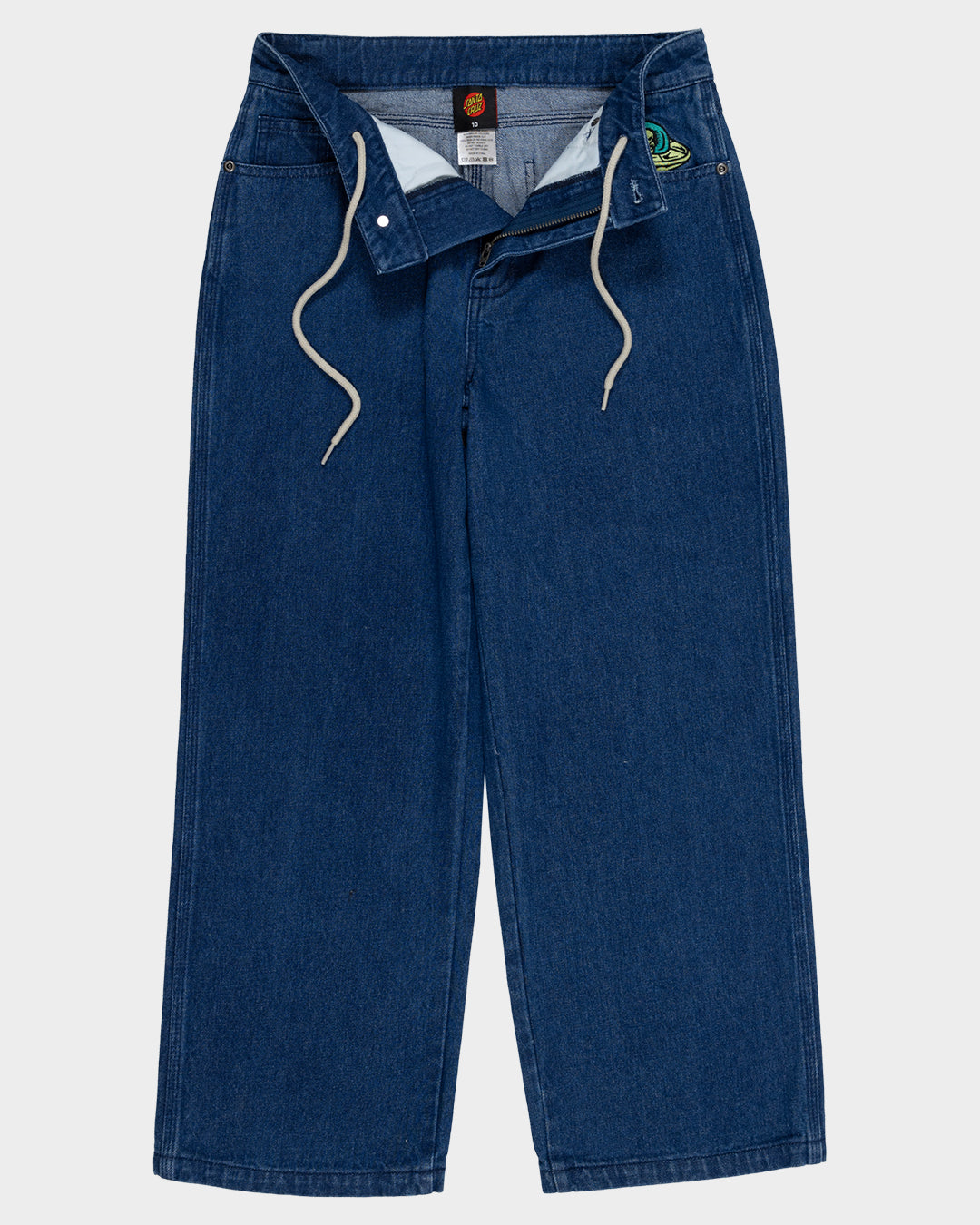 Multi Cruz Stack Alien Boys Baggy Denim Pant Wash Indigo