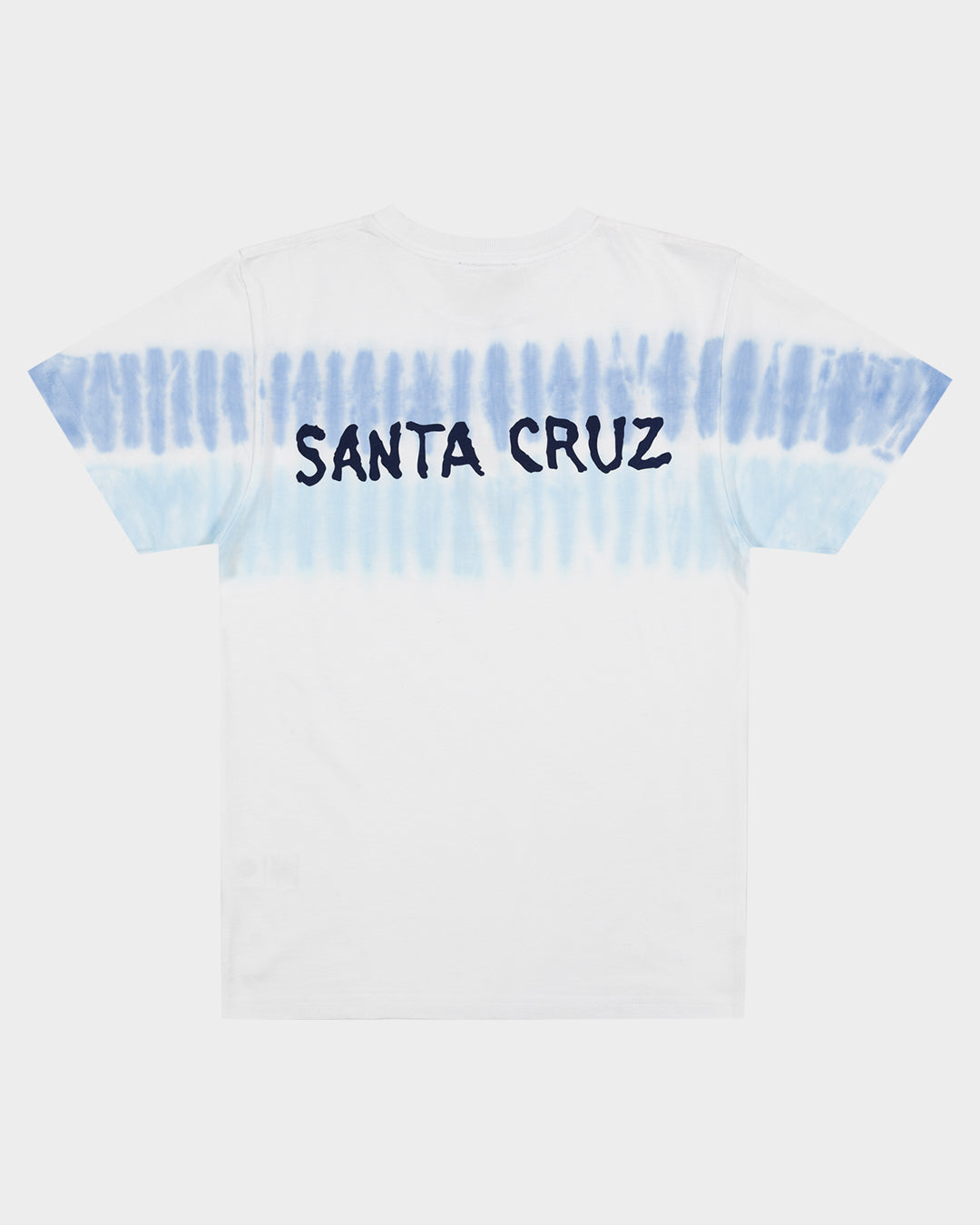 Screaming Mouth Mono Strip Boys T-Shirt Light Blue Tie Dye