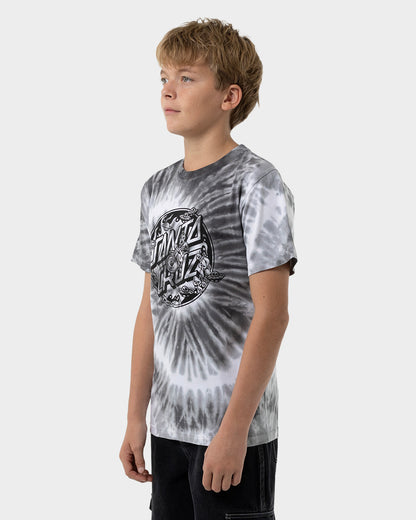 Winkowski Dope Planet 2 Dot Boys T-Shirt Grey Tie Dye