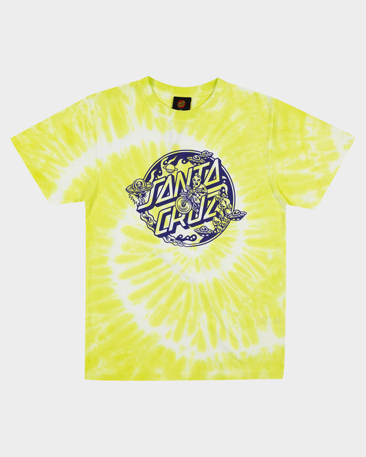 Winkowski Dope Planet 2 Dot Boys T-Shirt Lime Tie Dye