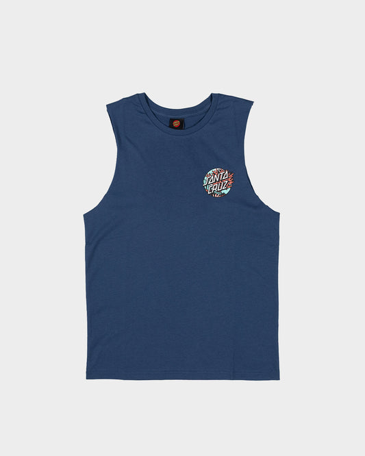 Winkowski Aquatic Dot Boy's Muscle T-shirt Navy