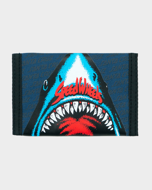 Speed Wheels Shark Boys Velcro Wallet Navy