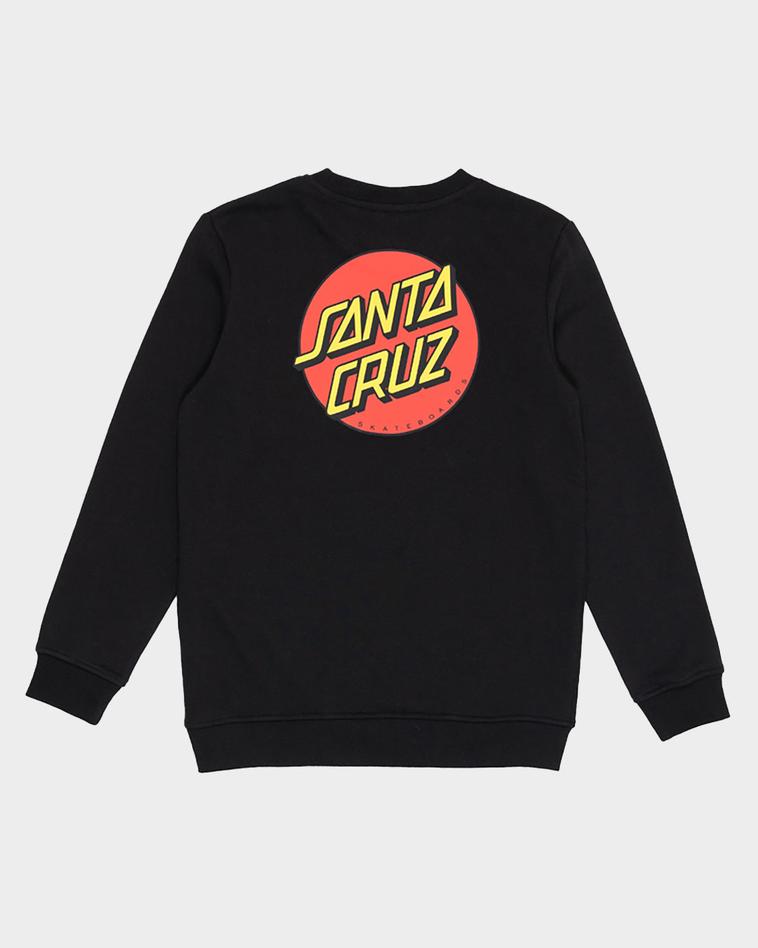 Classic Dot Chest Santa Cruz Boys Crew Neck Sweater Black