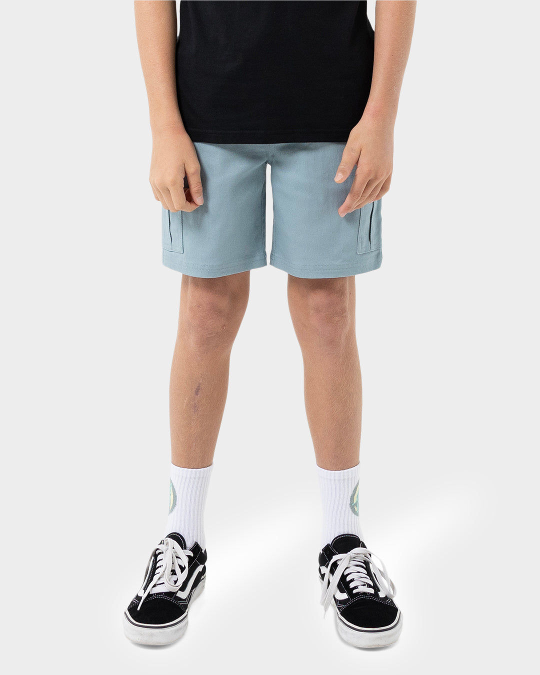 Cali Cargo Santa Cruz Boys Cargo Shorts Slate