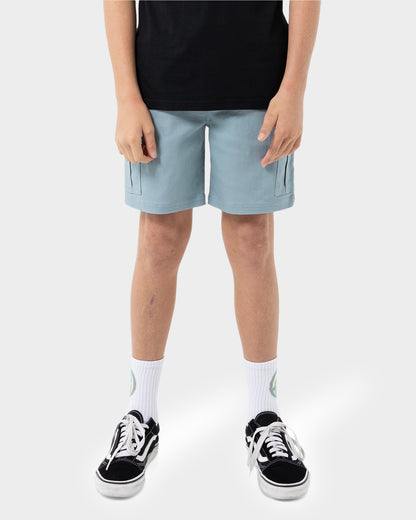 Cali Cargo Santa Cruz Boys Cargo Shorts Slate
