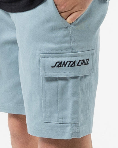 Cali Cargo Santa Cruz Boys Cargo Shorts Slate