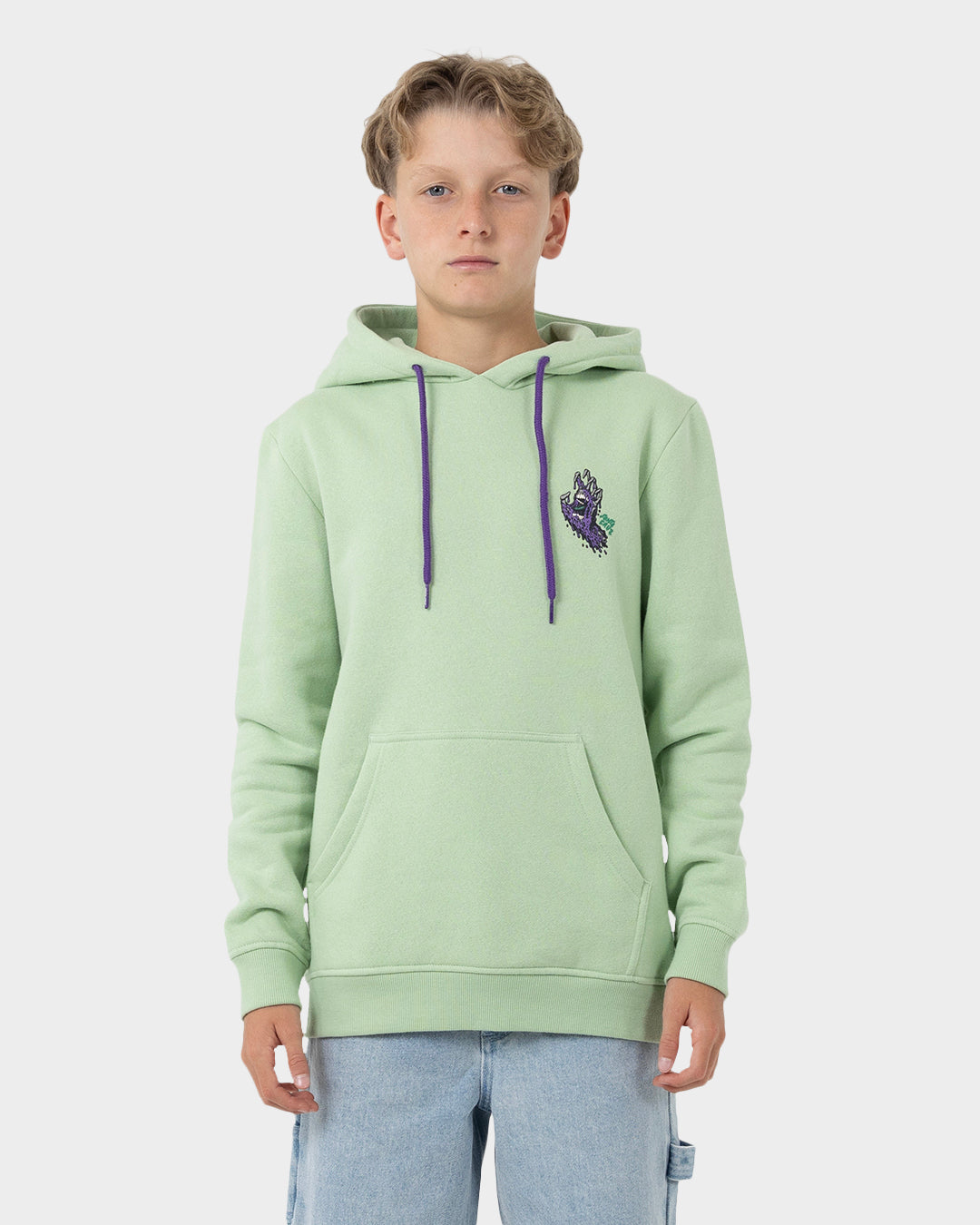 Melting Hand Santa Cruz Boys Pullover Hoodie Sage