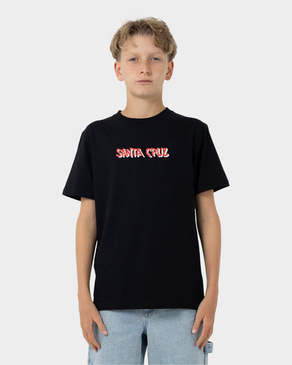 Screaming Wave Santa Cruz Boys S/S T-Shirt Black