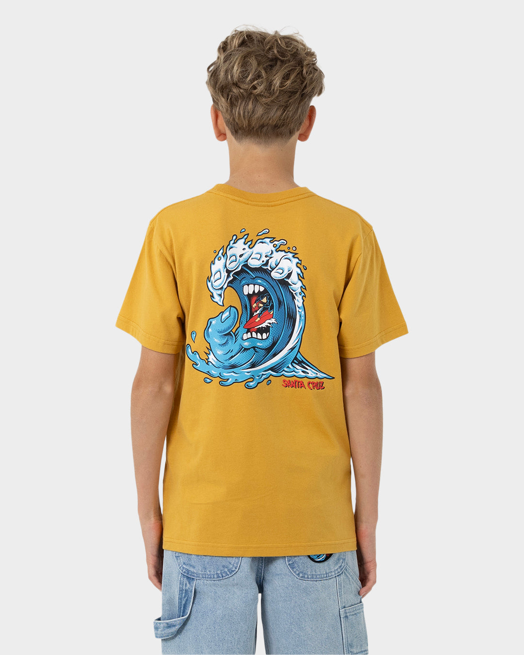 Screaming Wave Santa Cruz Boys S/S T-Shirt Tan