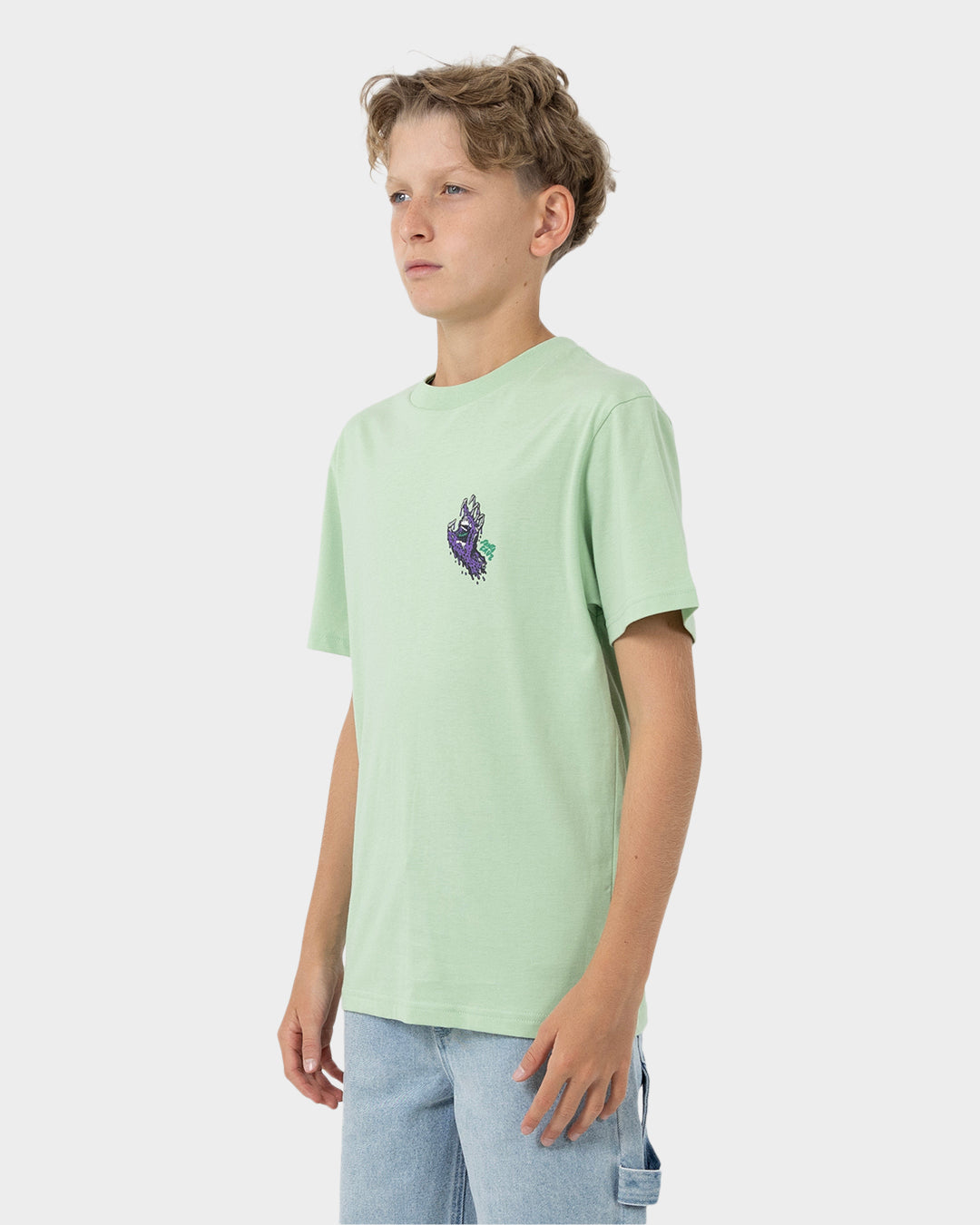 Melting Hand Santa Cruz Boys S/S T-Shirt Sage