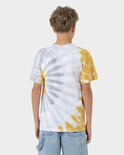 Vivid Dot Mono Boys T-Shirt Tan Tie Dye