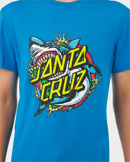 Shark Dot Santa Cruz Boys S/S T-Shirt Turquoise