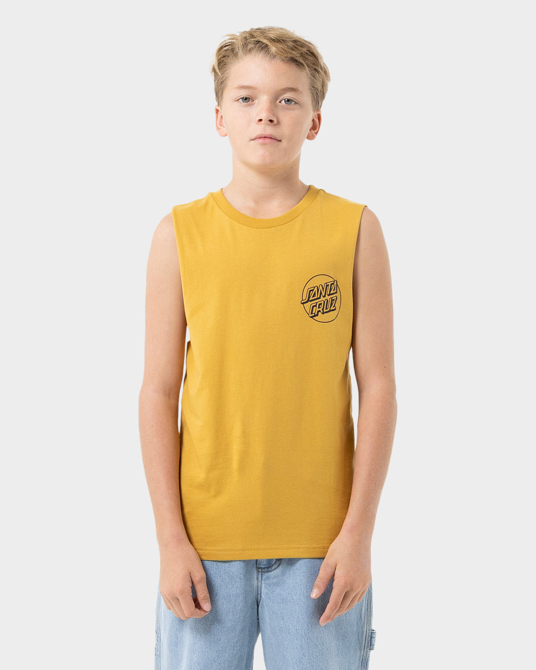 Opus Screaming Hand Boys Muscle T-Shirt Tan