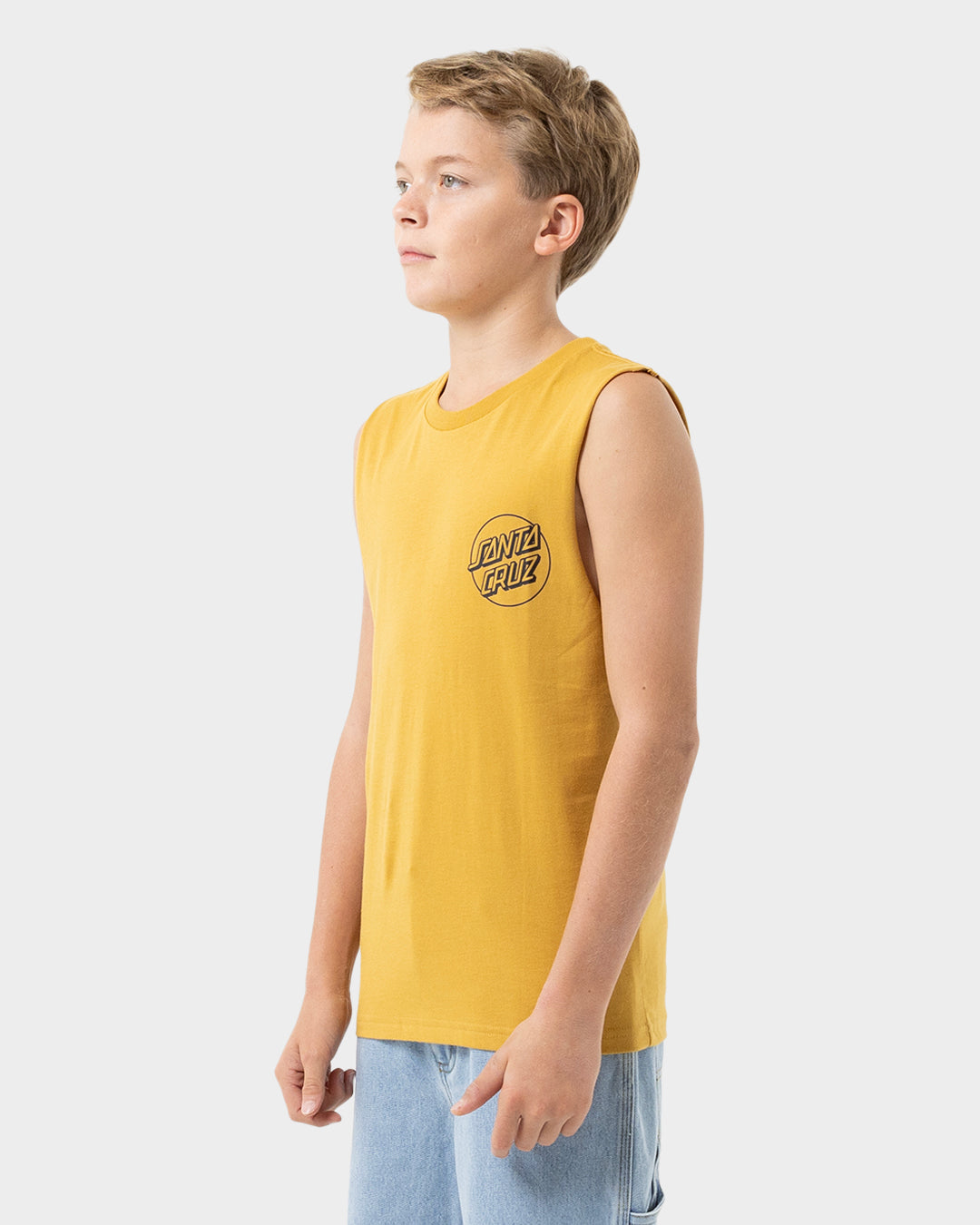 Opus Screaming Hand Boys Muscle T-Shirt Tan