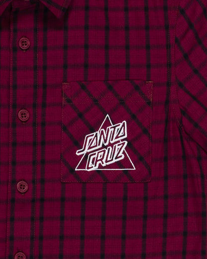 Not A Dot Hollow Boys Button Up Shirt Maroon