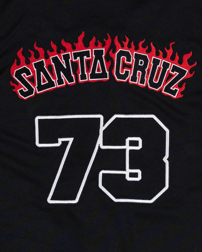 Flamed Collegiate Arch Baseball Jersey Black