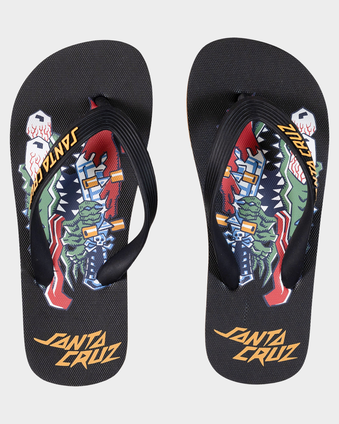 Meek Scratched Slasher Boys Thongs Black