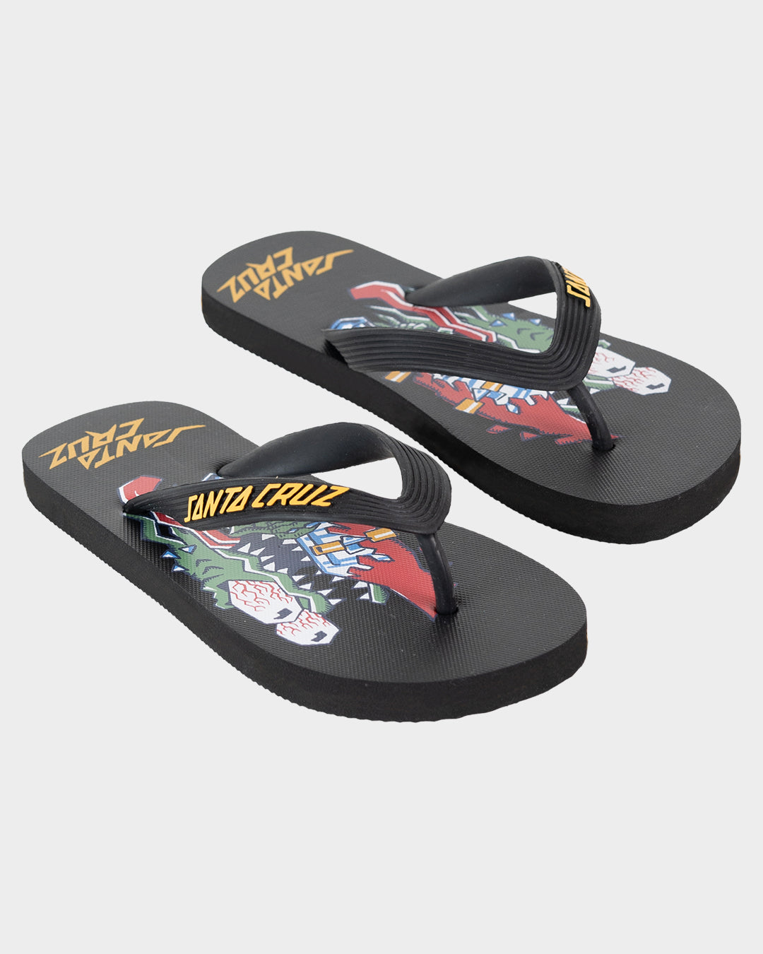 Meek Scratched Slasher Boys Thongs Black