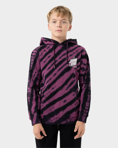 Not A Dot Hollow Boys Pullover Hoodie Maroon Tie Dye