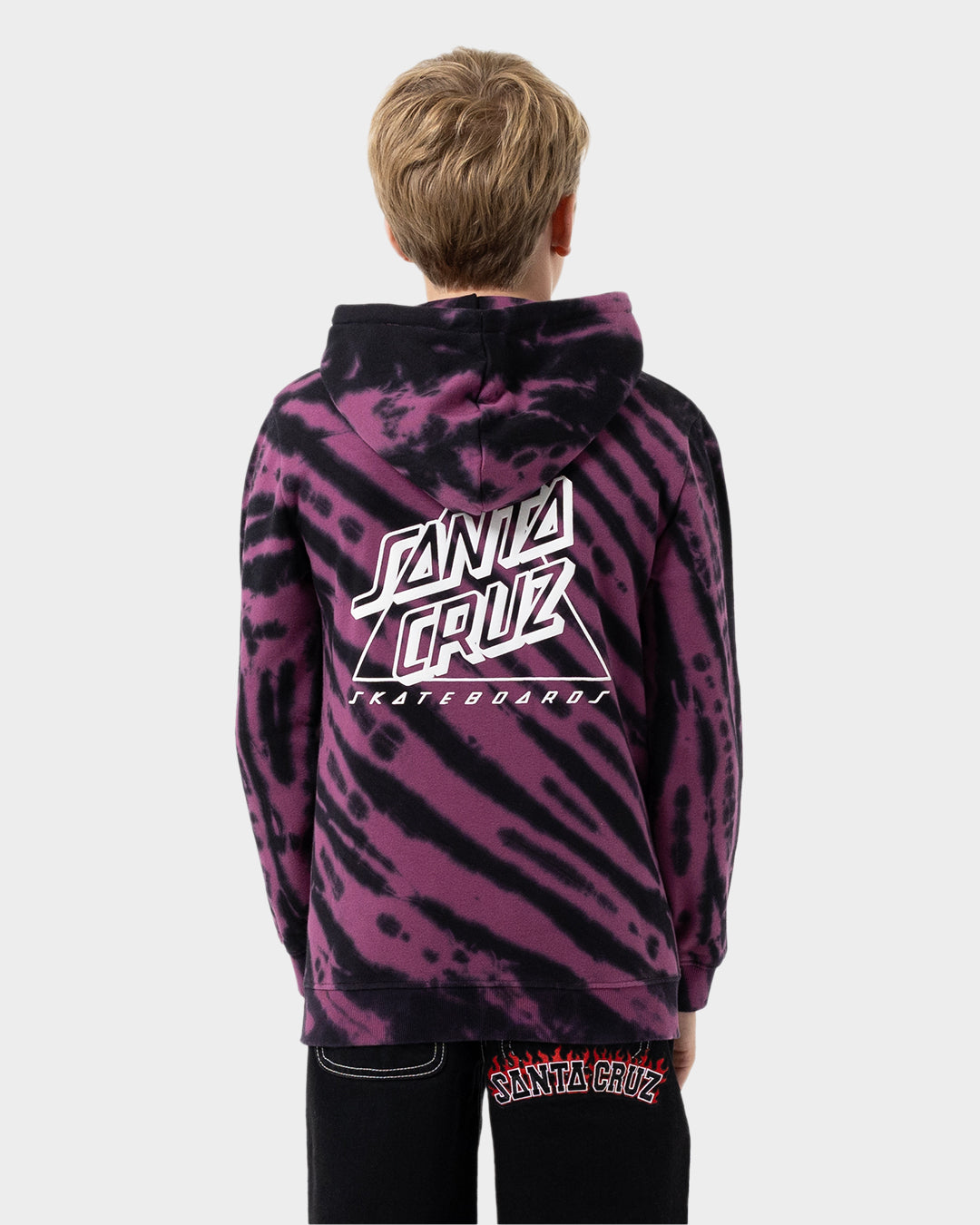 Not A Dot Hollow Boys Pullover Hoodie Maroon Tie Dye