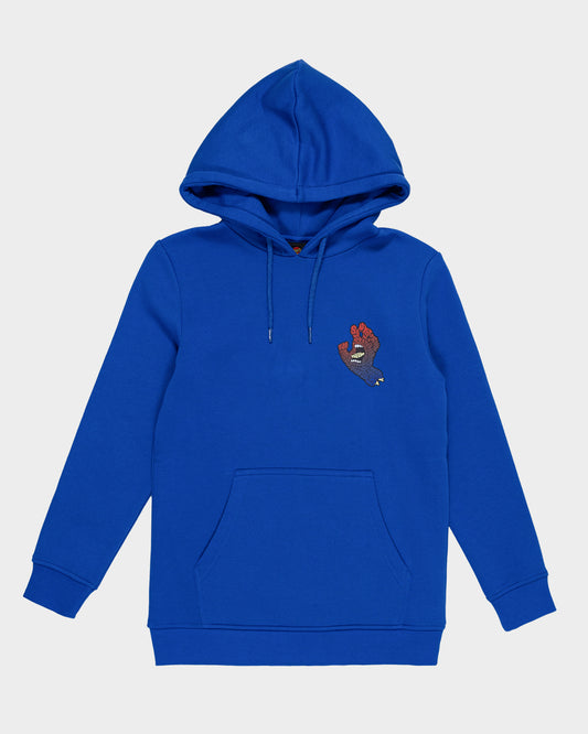 Letter Hand Fade Boys Pullover Hoodie Cobalt