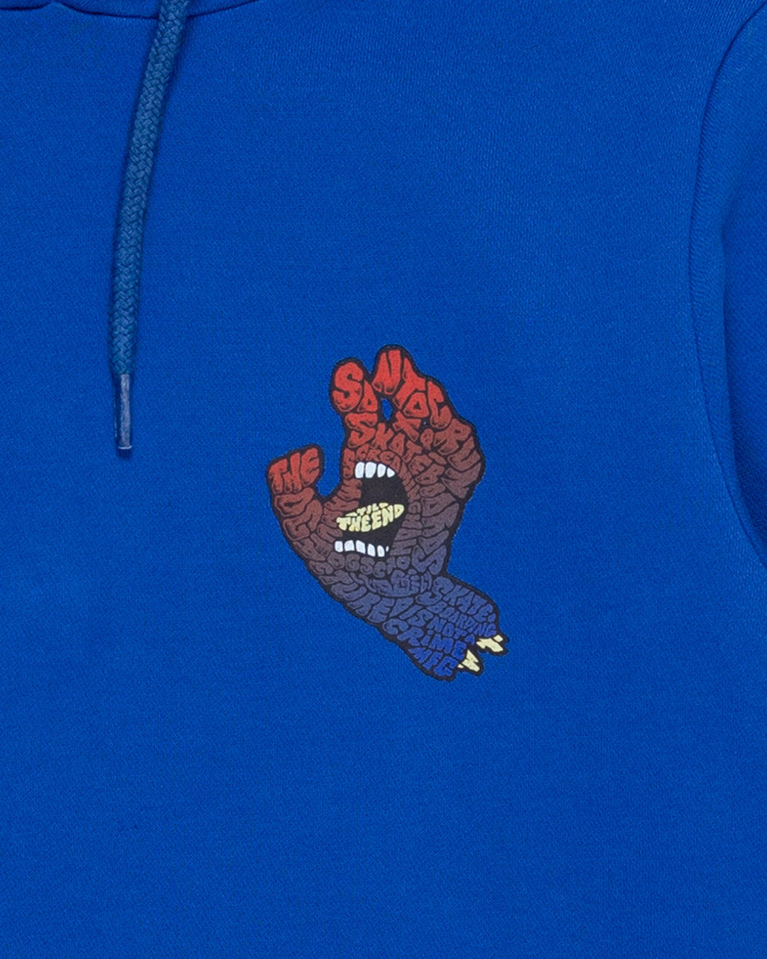 Letter Hand Fade Boys Pullover Hoodie Cobalt