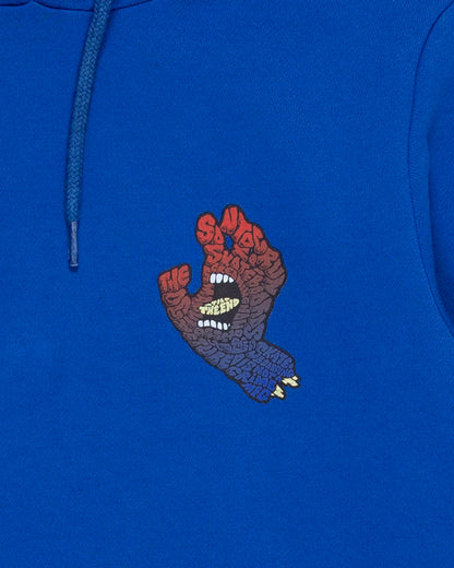 Letter Hand Fade Boys Pullover Hoodie Cobalt