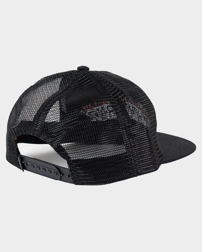 Flamed Collegiate Arch Boys Trucker Hat Black