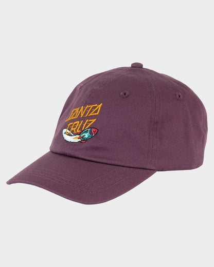 Space Rocket Stack Boys Dad Cap Maroon