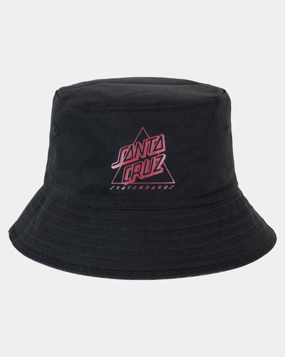 Not A Dot Hollow Boys Reversible Bucket Hat Maroon Tdye-black