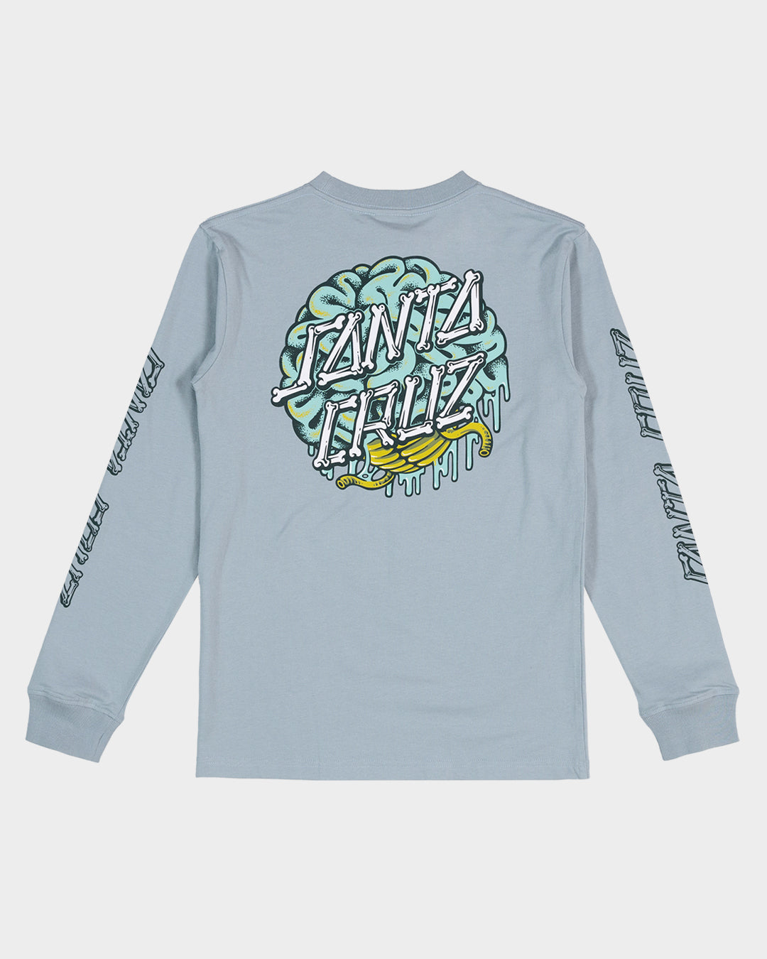 Brain Dot Hollow Strip Boys Long Sleeve T-shirt Slate