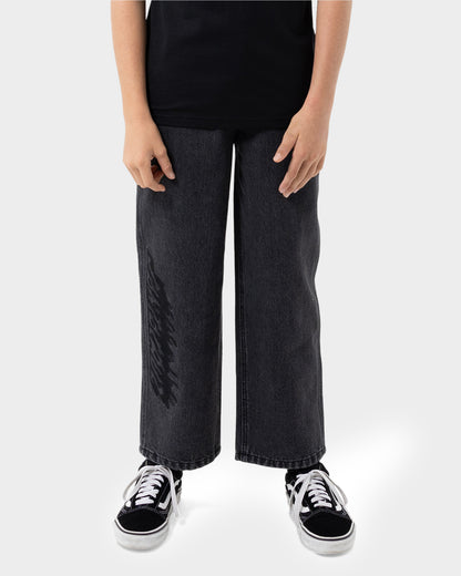 Twin Flamed Dot Boys Jean Washed Black