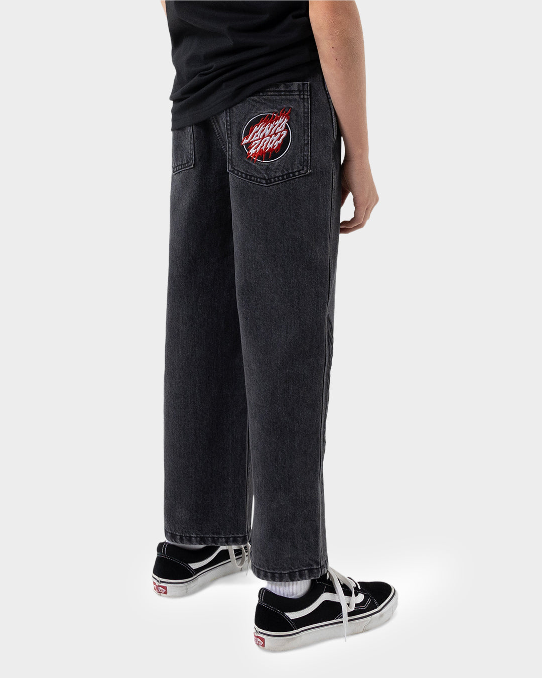 Twin Flamed Dot Boys Jean Washed Black