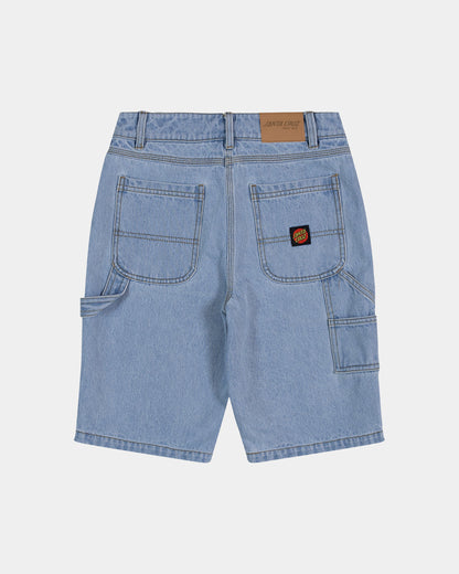 Classic Dot Boys Carpenter Jean Shorts Light Washed Indigo