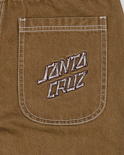 Brain Dot Bone Stack Boys Jean Shorts Tan