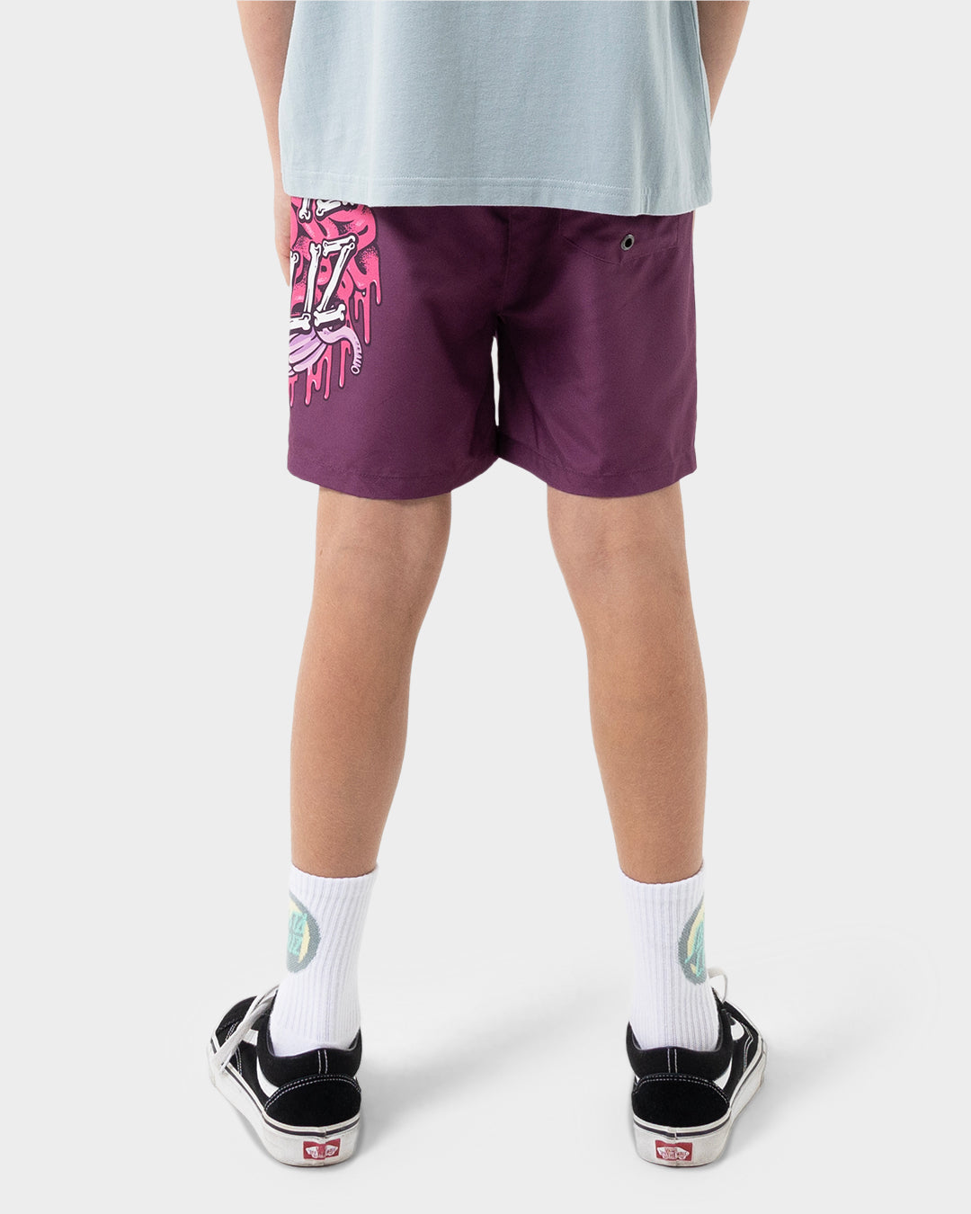Brain Dot Boys Beach Shorts Maroon