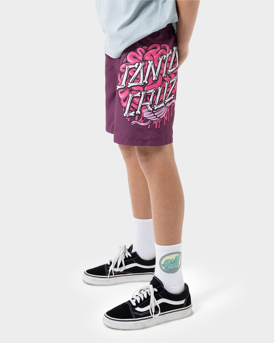Brain Dot Boys Beach Shorts Maroon