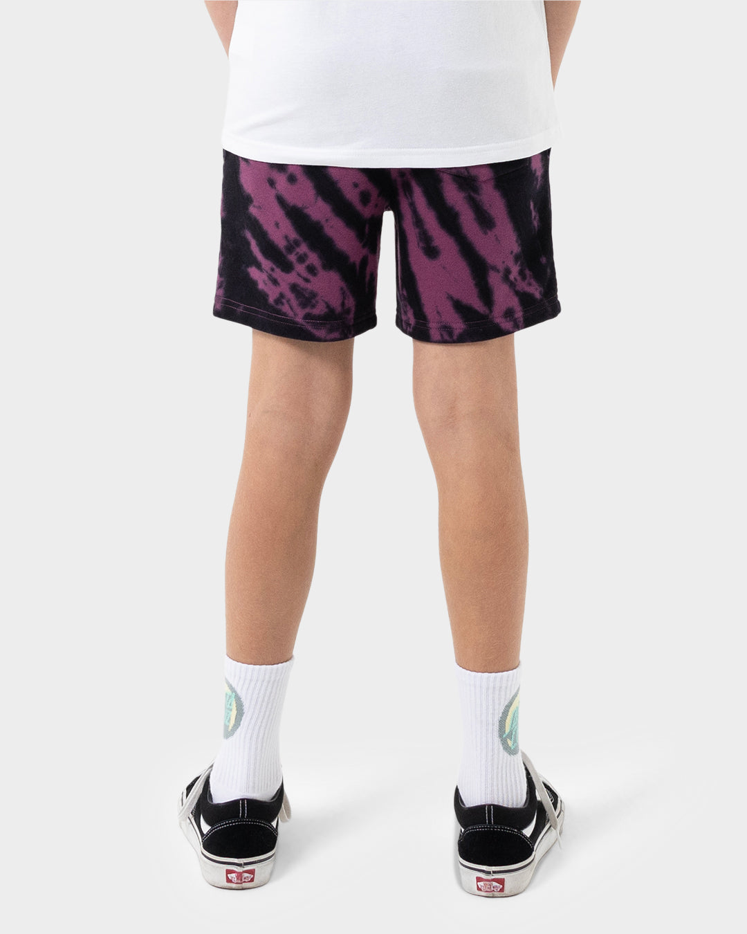 Not A Dot Hollow Boys Track Shorts Maroon Tie Dye